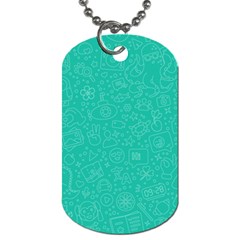 Background, Doodle, Pattern, Dog Tag (two Sides) by nateshop