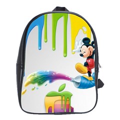 Mickey Mouse, Apple Iphone, Disney, Logo School Bag (large) by nateshop