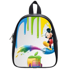 Mickey Mouse, Apple Iphone, Disney, Logo School Bag (small) by nateshop