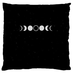Moon Phases, Eclipse, Black Standard Premium Plush Fleece Cushion Case (one Side) by nateshop
