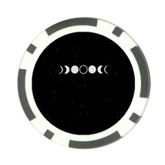 Moon Phases, Eclipse, Black Poker Chip Card Guard by nateshop