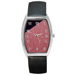 Abstract, Edge Style, Pink, Purple, Barrel Style Metal Watch by nateshop