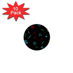 Black, Dark, Galaxy 1  Mini Buttons (10 Pack) 