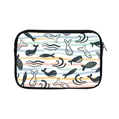 Seamless Vector Pattern With Little Cute Fish Cartoon Apple Ipad Mini Zipper Cases by Cemarart