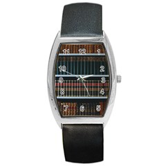 Books Bookshelf Library Education Barrel Style Metal Watch by Grandong