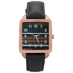 Books Bookshelf Library Education Rose Gold Leather Watch  by Grandong