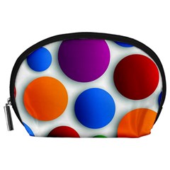 Abstract Dots Colorful Accessory Pouch (large) by nateshop