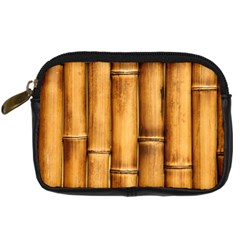 Brown Bamboo Texture  Digital Camera Leather Case by nateshop