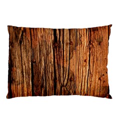 Brown Wooden Texture Pillow Case (two Sides)