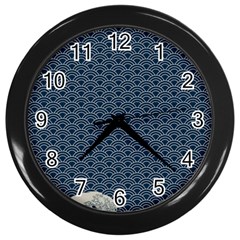 Kanagawa, Hokusai, Japanese Art, Wall Clock (black) by nateshop