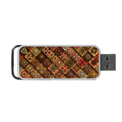 Pattern, Abstract, Texture, Mandala Portable Usb Flash (one Side) by nateshop