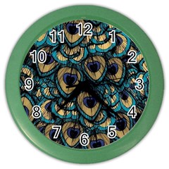 Peacock Feathers, Bird, Spirituality, Symbol, Spiritual, Color Wall Clock