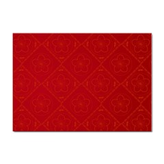Red Chinese Background Chinese Patterns, Chinese Sticker A4 (100 Pack) by nateshop