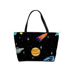 Space Cartoon, Planets, Rockets Classic Shoulder Handbag by nateshop