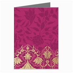 Vintage Pink Texture, Floral Design, Floral Texture Patterns, Greeting Card by nateshop
