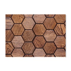 Wooden Triangles Texture, Wooden ,texture, Wooden Crystal Sticker (a4) by nateshop
