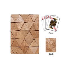 Wooden Triangles Texture, Wooden Wooden Playing Cards Single Design (mini) by nateshop