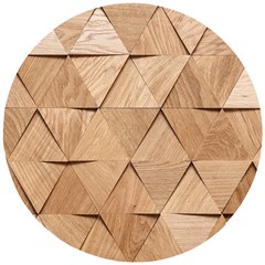 Wooden Triangles Texture, Wooden Wooden Wooden Puzzle Round by nateshop