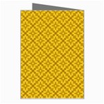 Yellow Floral Pattern Vintage Pattern, Yellow Background, Greeting Card Right