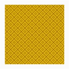 Yellow Floral Pattern Vintage Pattern, Yellow Background, Medium Glasses Cloth (2 Sides) by nateshop