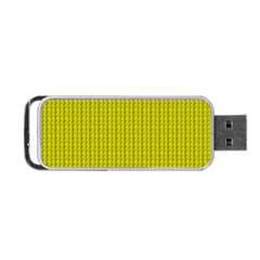 Yellow Lego Texture Macro, Yellow Dots Background Portable Usb Flash (one Side) by nateshop