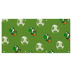 Yoshi Print, Super, Huevo, Game, Green, Egg, Mario Banner And Sign 8  X 4  by nateshop