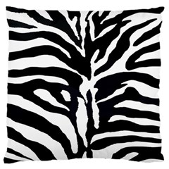 Zebra-black White Standard Premium Plush Fleece Cushion Case (two Sides) by nateshop