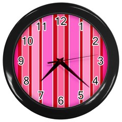 Stripes-4 Wall Clock (black) by nateshop