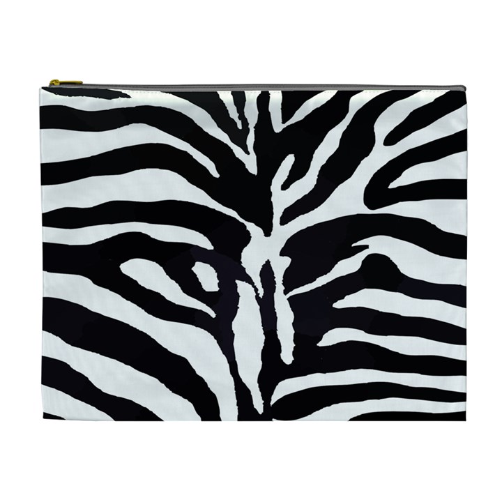 Zebra-black White Cosmetic Bag (XL)