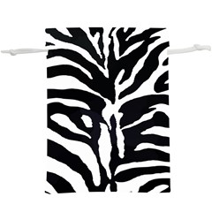 Zebra-black White Lightweight Drawstring Pouch (xl) by nateshop