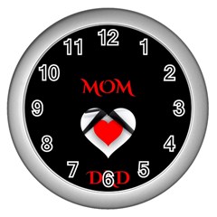 Mom And Dad, Father, Feeling, I Love You, Love Wall Clock (silver) by nateshop