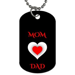 Mom And Dad, Father, Feeling, I Love You, Love Dog Tag (two Sides) by nateshop