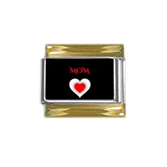 Mom And Dad, Father, Feeling, I Love You, Love Gold Trim Italian Charm (9mm) by nateshop