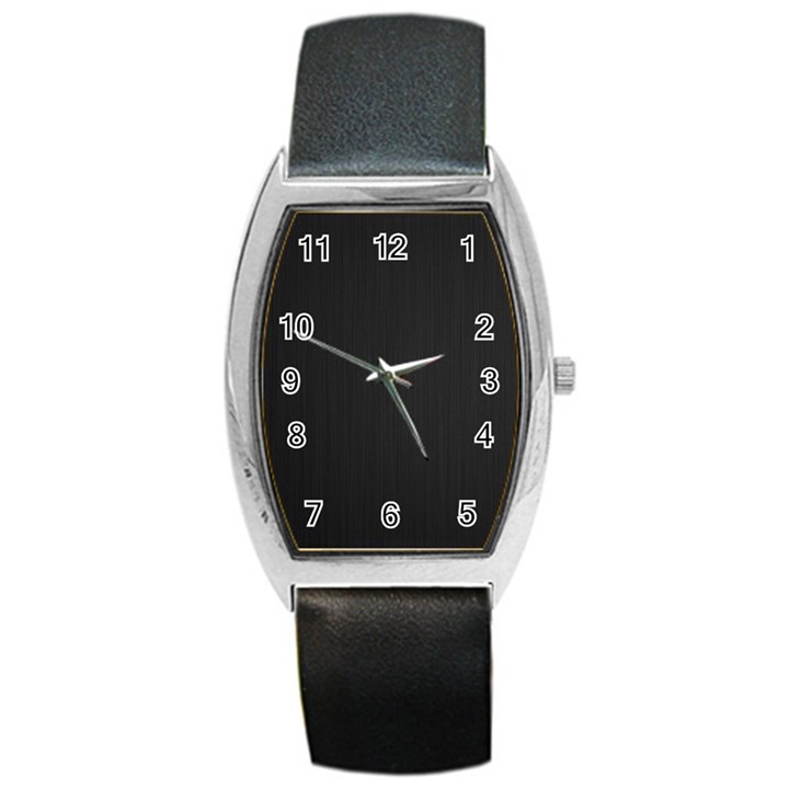 Black, Background, Simple Barrel Style Metal Watch