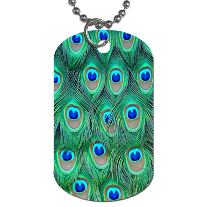 Feather, Bird, Pattern, Peacock, Texture Dog Tag (Two Sides)