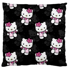 Hello Kitty, Pattern, Supreme Standard Premium Plush Fleece Cushion Case (two Sides) by nateshop