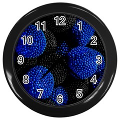 Berry, One,berry Blue Black Wall Clock (black) by nateshop