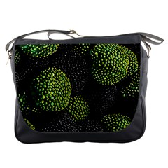 Berry,note, Green, Raspberries Messenger Bag by nateshop