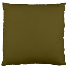 Brown, Color, Background, Monochrome, Minimalism Large Premium Plush Fleece Cushion Case (one Side) by nateshop