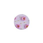 Springpurple Flower On A Purple Background 1  Mini Buttons Front