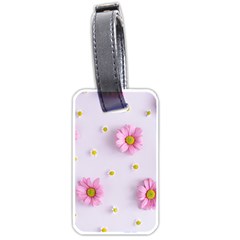 Springpurple Flower On A Purple Background Luggage Tag (one Side) by nateshop
