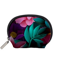 Flowers, Mate, Pink, Purple, Stock Wall Accessory Pouch (small) by nateshop