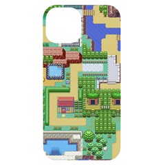 Pixel Map Game Iphone 14 Black Uv Print Case by Cemarart