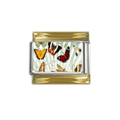 Butterfly-love Gold Trim Italian Charm (9mm) by nateshop