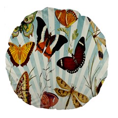 Butterfly-love Large 18  Premium Round Cushions by nateshop