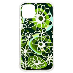 Mazipoodles Love Flowers - Black Olive White Iphone 12/12 Pro Tpu Uv Print Case by Mazipoodles