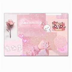 Pink Aesthetic, Clouds, Cute, Glitter, Hello Kitty, Pastel, Soft Postcards 5  X 7  (pkg Of 10) by nateshop