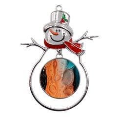 Water Screen Metal Snowman Ornament