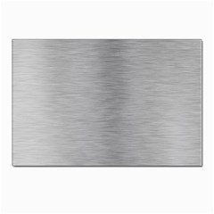 Aluminum Textures, Horizontal Metal Texture, Gray Metal Plate Postcard 4 x 6  (pkg Of 10) by nateshop