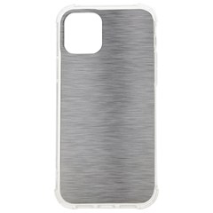 Aluminum Textures, Horizontal Metal Texture, Gray Metal Plate Iphone 12/12 Pro Tpu Uv Print Case by nateshop